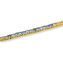 House of Ellure Sterling Silver Sapphire Tennis Bracelet