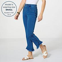 HUE Ruffle Crop Denim Skimmer Jean