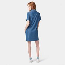 HUE Short Sleeve Denim Dress