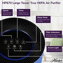 Hunter HP670 Large Tower True HEPA Air Purifier