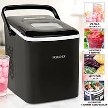 Igloo 26lb. Self-Cleaning Portable Ice Maker with Handle, Black