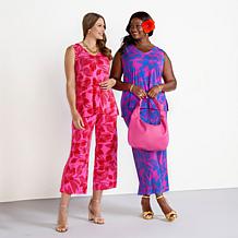 IMAN Global Chic 2-piece Runway Jersey Knit Tank & Crop Pant Set