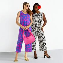 IMAN Global Chic 2-piece Runway Jersey Knit Tank & Crop Pant Set