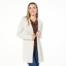 IMAN Global Chic Belted Ribbed Knit Cardigan