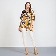 IMAN Global Chic Crepe Knit Slim Leg Ankle Pant