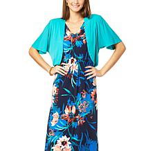 IMAN  Global Chic Dolman Sleeve Open Front Topper