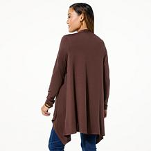 IMAN Global Chic Knit Topper with Faux Fur Collar