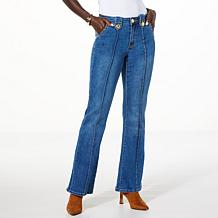 IMAN Global Chic Pintuck Trouser Jean