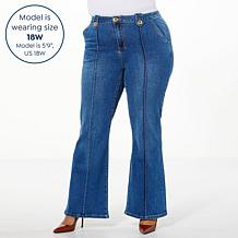 IMAN Global Chic Pintuck Trouser Jean