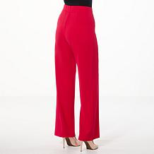 IMAN Global Chic Solid Crepe Pull-On Bootcut Pant