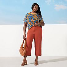 IMAN Global Chic Twill Ankle Pant
