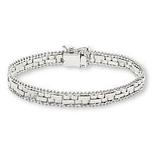 As Is Or Paz Rose Wheat Chain Bracelet, 23g, Sterling Silver