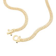 Imperial Silver 20" Diamond-Cut Wheat Chain with Sapphire Accents