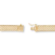Imperial Silver Basket Weave Diamond-Cut Bracelet