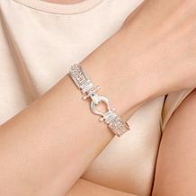 Imperial Silver Diamond-Cut Wheat Chain Bangle Bracelet