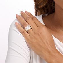 Imperial Silver Ultra Lamé  Sterling Silver Diamond-Cut Wide-Band Ring