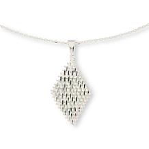 Imperial Silver Ultra Lamé Sterling Silver Diamond-Cut Drop Necklace