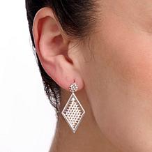 Imperial Silver Ultra Lamé Sterling Silver Diamond-Cut Drop Earrings