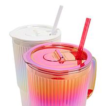 Improvements 2-pack 40 oz. Sculpted Plastic Tumblers with Straws