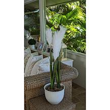 Improvements 36-inch Faux Pampas Grass Stakes Set of 2