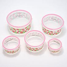 Improvements 5-piece Nesting Storage Bowls with Locking Lids