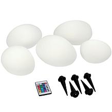 Improvements Solar Rock Lights - Set of 5