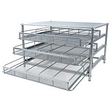 Improvements Steel Spice Jar Rack with 3 Drawers