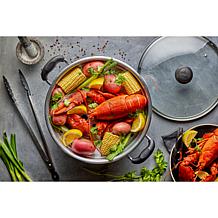 IMUSA 20-Quart Tamale and Seafood Steamer with Glass Lid - Silver
