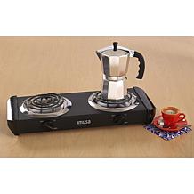 IMUSA Electric Double Burner - Black