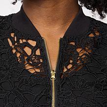 In Earnest Lace Baseball Jacket