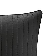 INK+IVY Camila Cotton Quilted Euro Sham - Black - 26" x 26"