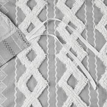 INK+IVY Imani Cotton Printed Duvet Cover Set w/ Chenille - Full/Queen