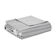 INK+IVY Imani Cotton Printed Duvet Cover Set w/ Chenille- King/CalKing