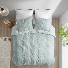 INK+IVY Kara 3-Piece Cotton Jacquard Comforter Set - Full/Queen