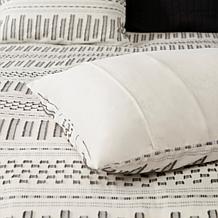 INK+IVY Rhea Cotton Jacquard Comforter, Ivory/Charcoal - King/Cal King