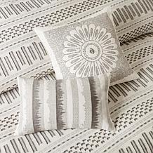 INK+IVY Rhea Cotton Jacquard Comforter, Ivory/Charcoal - King/Cal King
