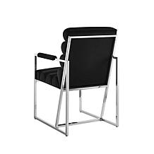 Inspired Home Dalia Velvet Dining Chair with Gold Frame, Grey