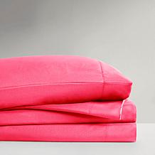 Intelligent Design Full Microfiber Wrinkle-Free Sheet Set--Pink