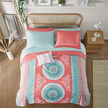 Intelligent Design Loretta Coral Queen Comforter and Sheet Set