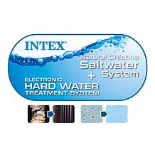 Intex PureSpa Chevron Deluxe 6ppl Cream Outdoor Inflatable Hot Tub Set