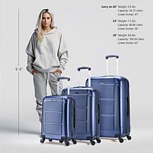 InUSA Pilot Lightweight Hardside Spinner 3-Piece Luggage Set