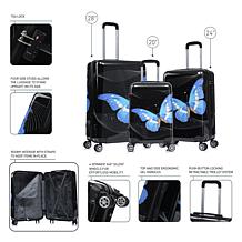 InUSA Prints 3-Piece Lightweight Hardside Luggage Set