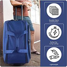 IZOD Carol 32" Rolling Duffel Bag with Wheels & Telescopic Handle