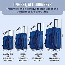 IZOD Gavin 4pc Lightweight Rolling Duffel Bag w/Telescopic Handle