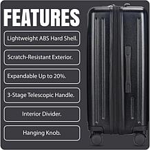 Izod Isla 3-Piece Hard Shell Spinner Luggage Set