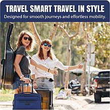 IZOD Liam 3pc  Expandable Softside Luggage Set with Spinners & Lock