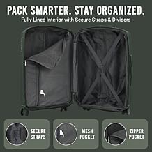 IZOD Mateo 20" Carry-On Hardside Luggage with Spinner Wheels