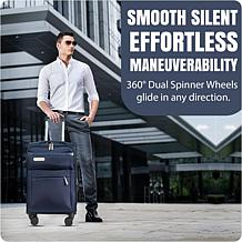 IZOD Ocean 3pc Expandable Luggage Set w/Spinner Wheels & Lock