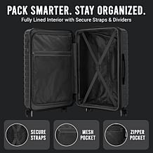 Izod Phantom 3-Piece Hard Shell Spinner Luggage Set