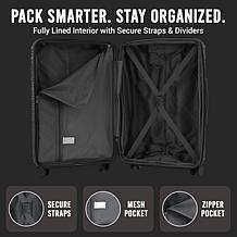Izod Romeo 3-Piece Hard Shell Spinner Luggage Set